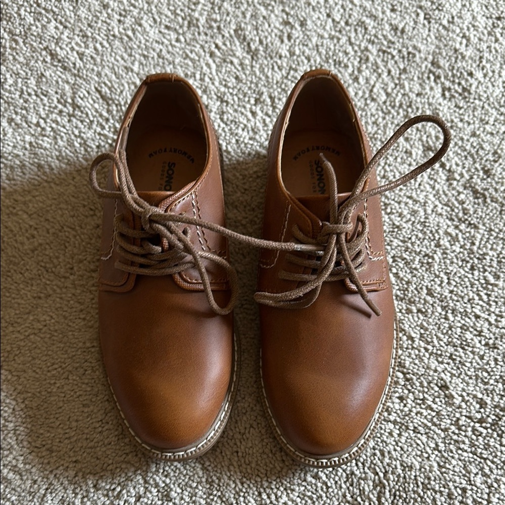 Brown Leather Boys Shoes